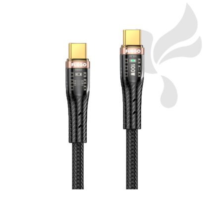Cable FUEGO (Type C to Type C) 2 m (FG229) Black
